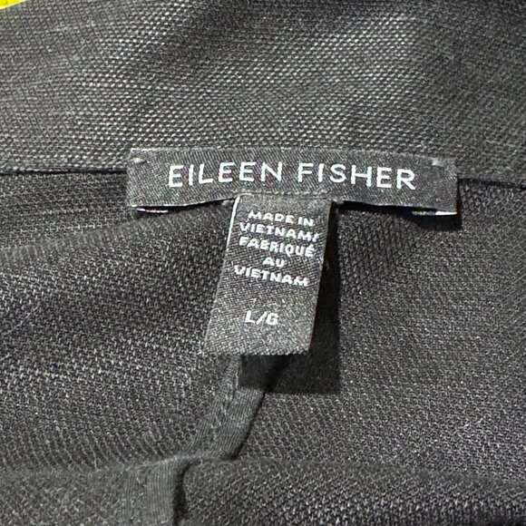 Eileen Fisher Classic Collar Open‐Front Boxy Easy Fit Jacket/Shacket (Size L) - Picture 10 of 11